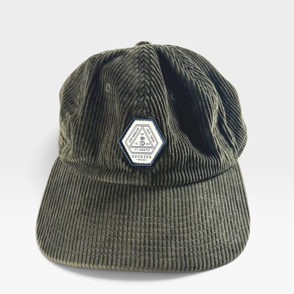 Dickies Low Pro Corduroy Hat Olive Green Adjustable Dad Cap WHR102MS